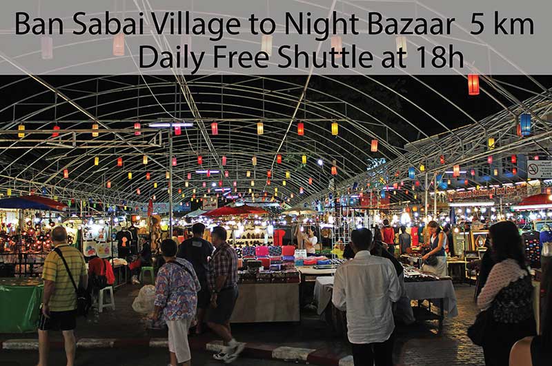 Chiang Mai shuttle bus - Night Bazaar