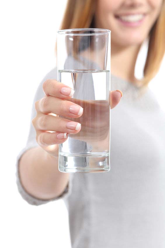 Glass of fresh water